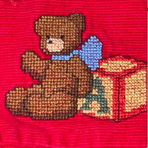Vintage Overalls Corduroy JC Penney Toddletime Red 6 Months Japan Bear Blocks - Picture 3 of 13